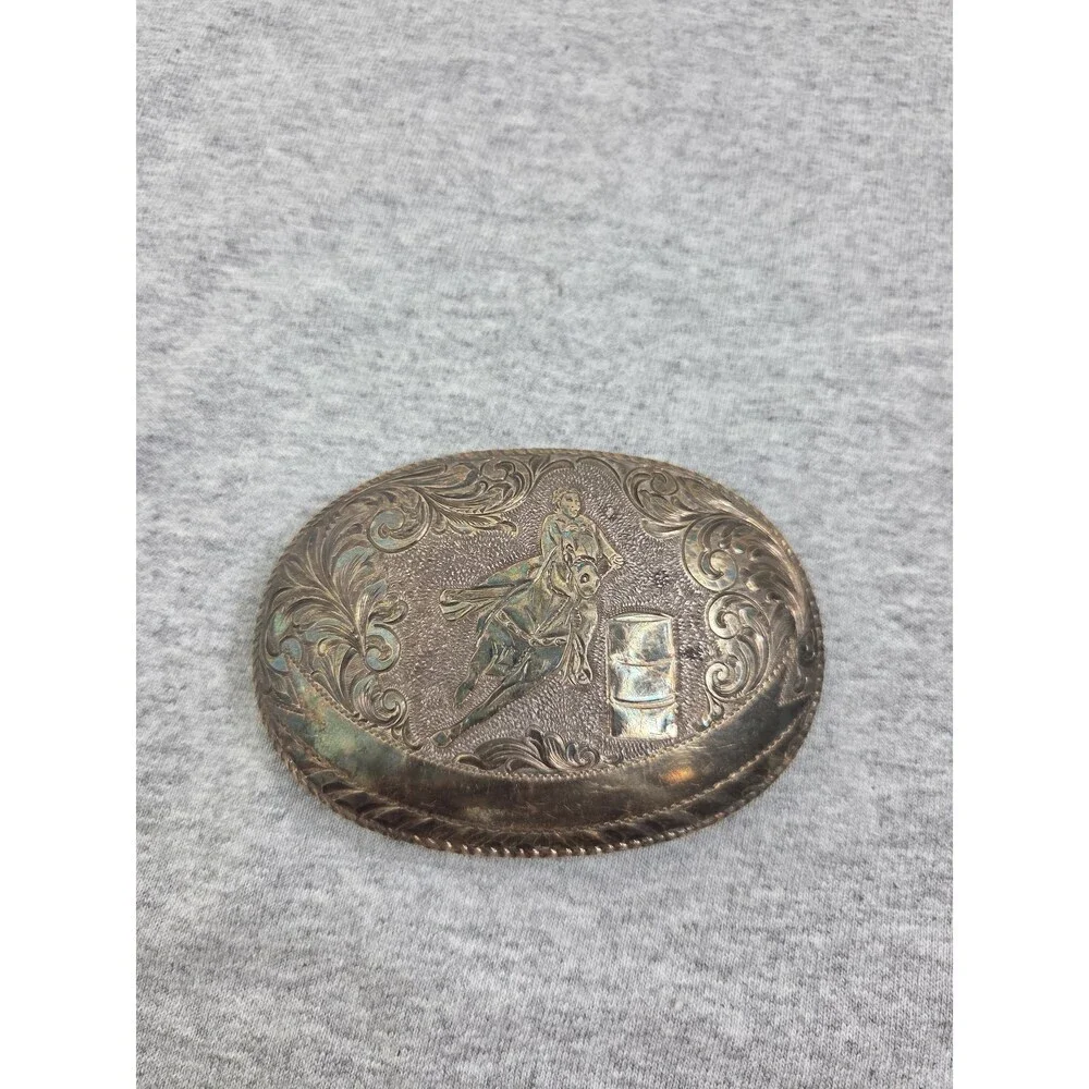 Crumrine 22k Gold Sterling Silver Santa Ana Rodeo Belt Buckle